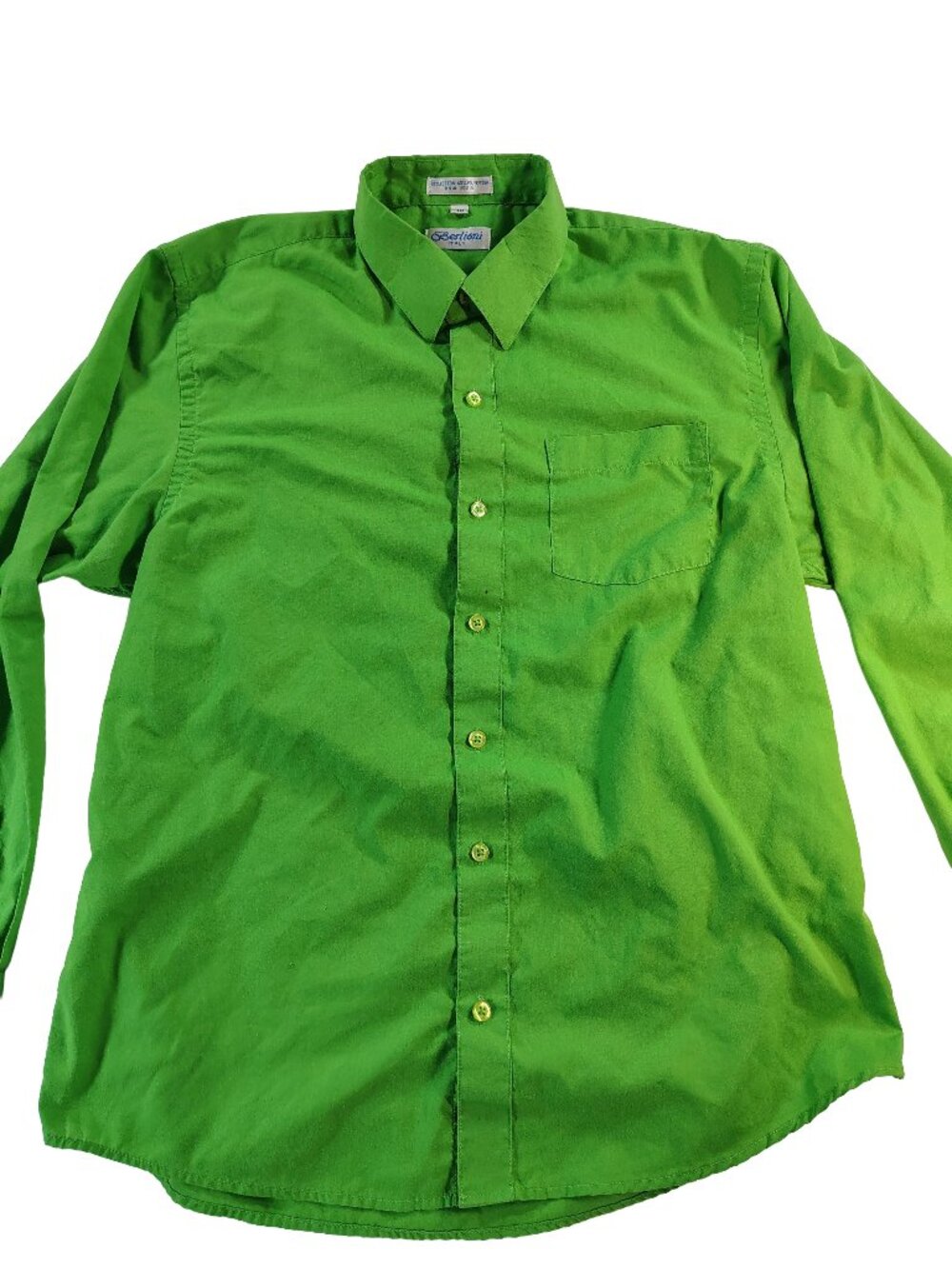 Women's XL Long Sleeve Green Berlioni Button-Up Shirt